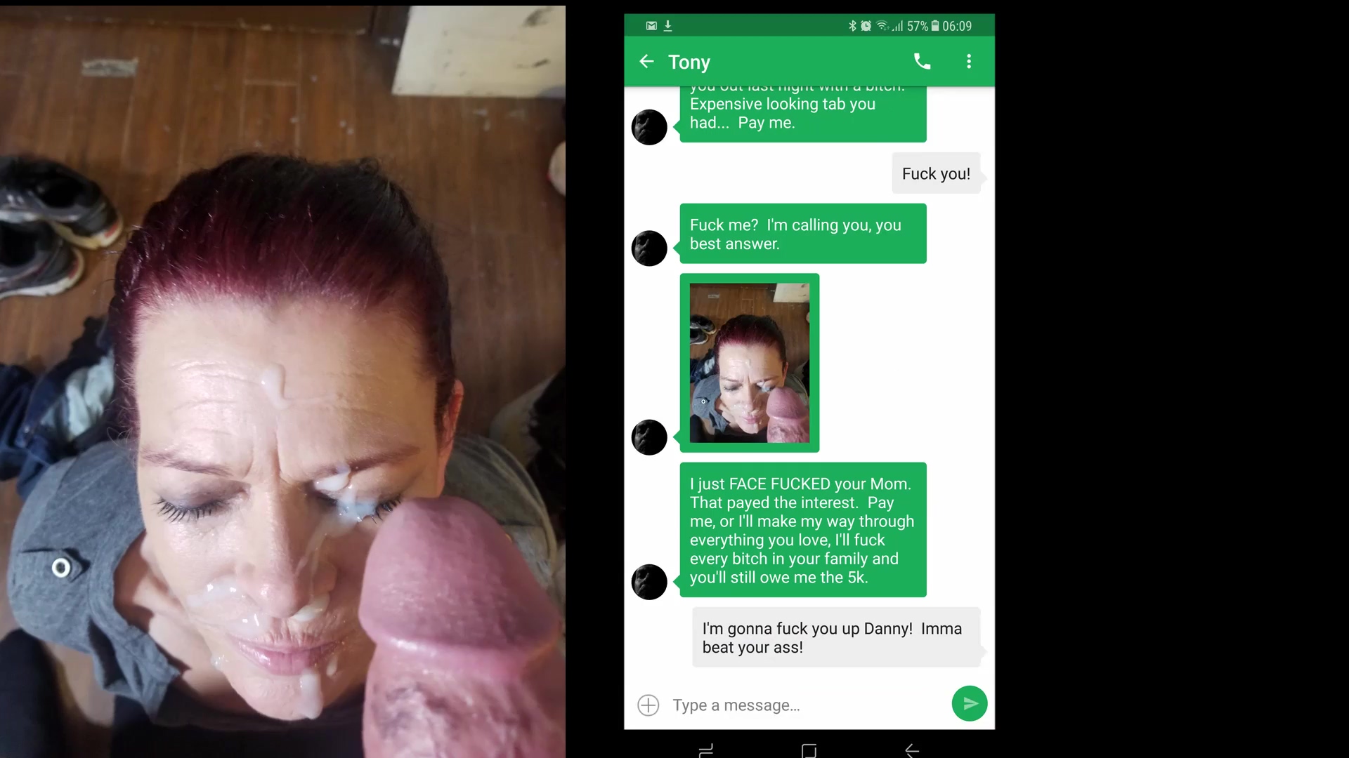 No pagó, le rogué a su madre.