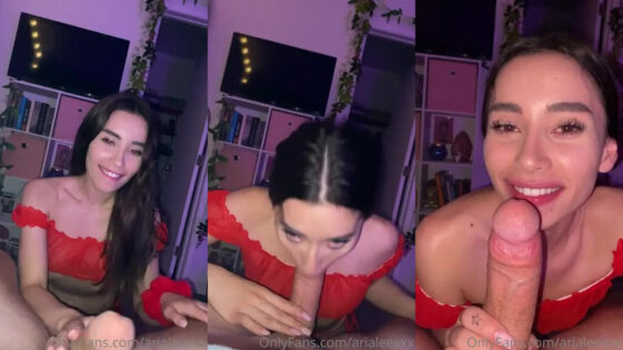 Arialeexxx hace contacto visual durante una mamada
