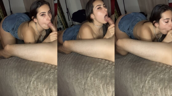 Carol Vargas le da una mamada a su novio
