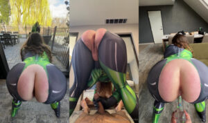 Cinta sexual con creampie de cosplay de Shego de SlimThickn