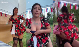 Jade Reyes muele una polla en el patio trasero