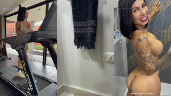 Julianacandy recibe un golpe después de la sesión de gimnasio