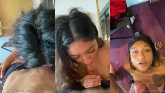 PeachyNeeshx empapa su cara con un facial enorme