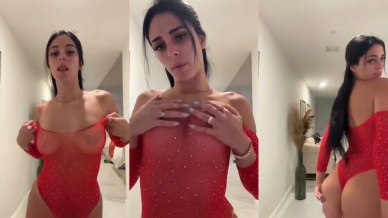 Camilla Araujo presume sexy outfit rojo