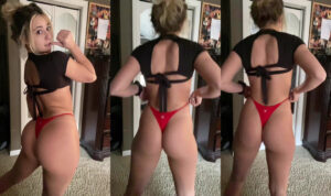 Danicooppss se burla con la parte inferior de su bikini