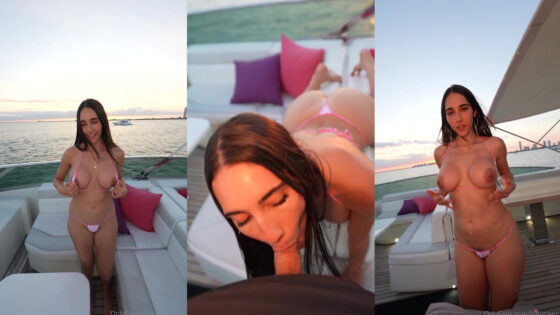 Izzy Green es golpeada en un barco durante la puesta de sol