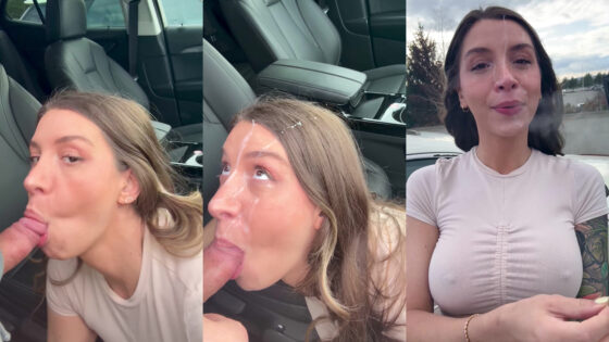Mathema Kitten toma un facial en un estacionamiento