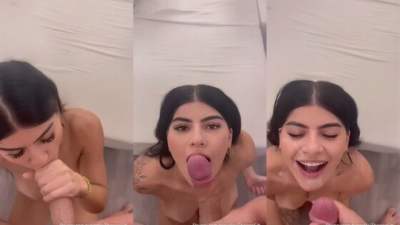 Thaissa Fit recibe un semen después de una mamada