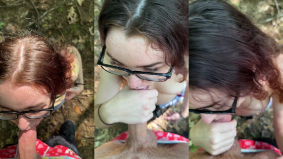 TheRealAly hace una mamada al aire libre en POV