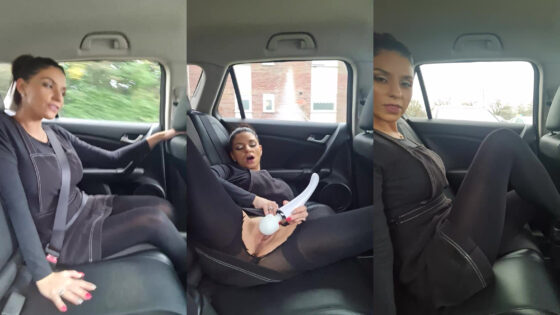 XXZaraMaeXX vibra en la parte trasera de un coche en movimiento