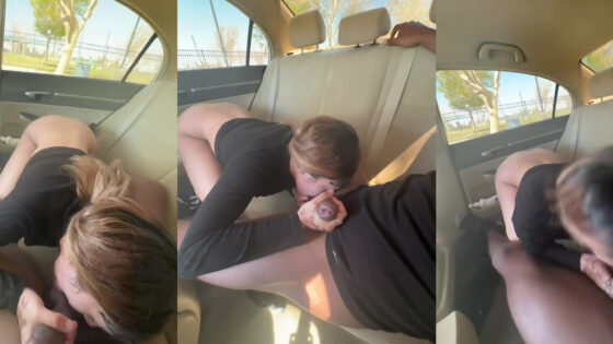 XxPrettyFaacee chupando una polla en el coche