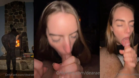 Dearae le da a su novio una mamada nocturna