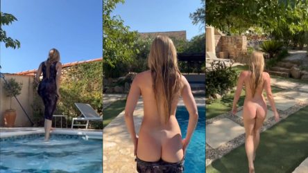 Caroline Zalog Sunbathing Nude