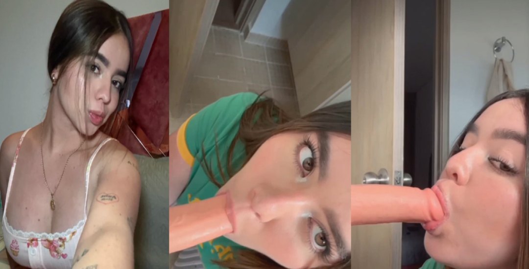 Heidygarcia1111 Latina mamando su dildo para OnlyFans Latino