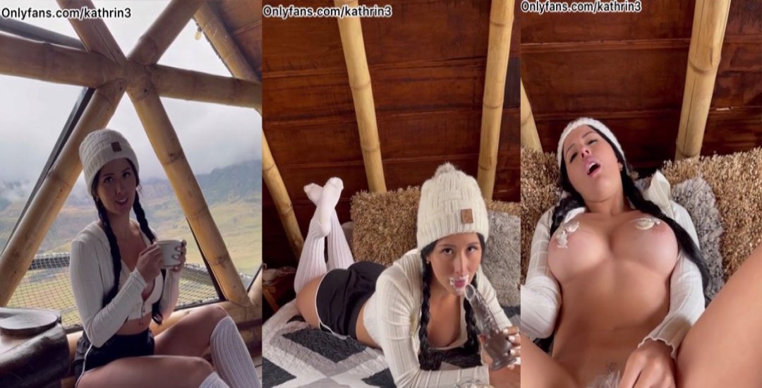 Kathrin3 Latina masturbándose con postre en glamping para OnlyFans Latino
